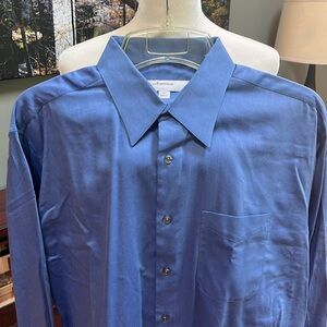 End Perry Ellis portfolio long sleeve blue dress shirt 17 36/37